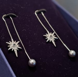 Swarovski Fantastic Pierced Chain Drop Earrings